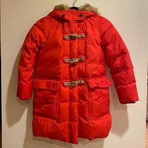 Ultra warm Girls’ Crewcuts toggle parka, Size 10.